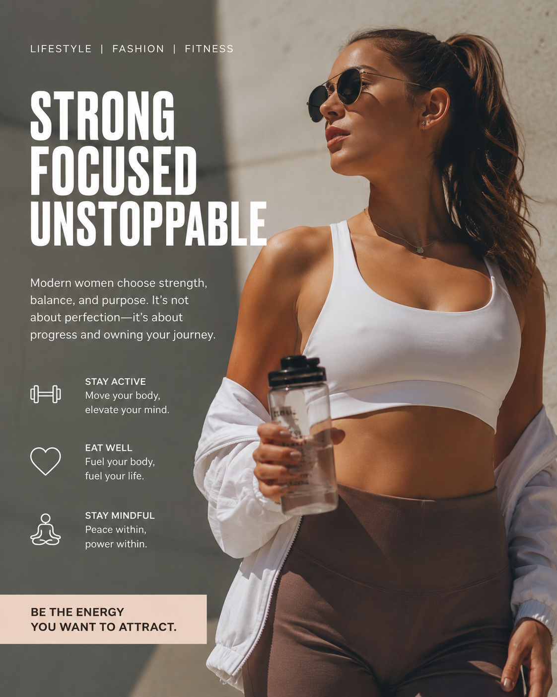 Woman fashion fitness lifestyle culture